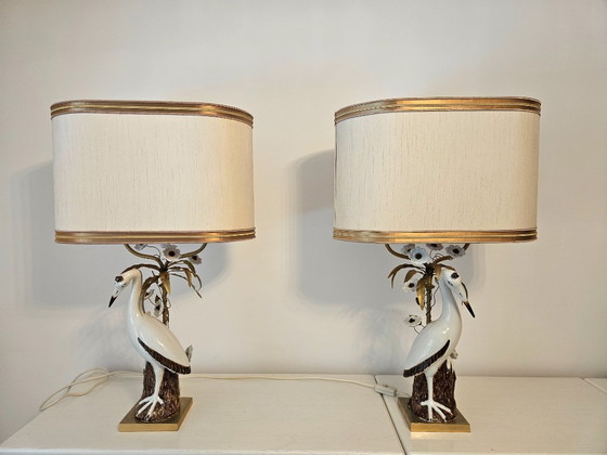 Image 1 of Lamps/vintage, a pair of unique Mangani lamps,Italy, 1960s/1970s.