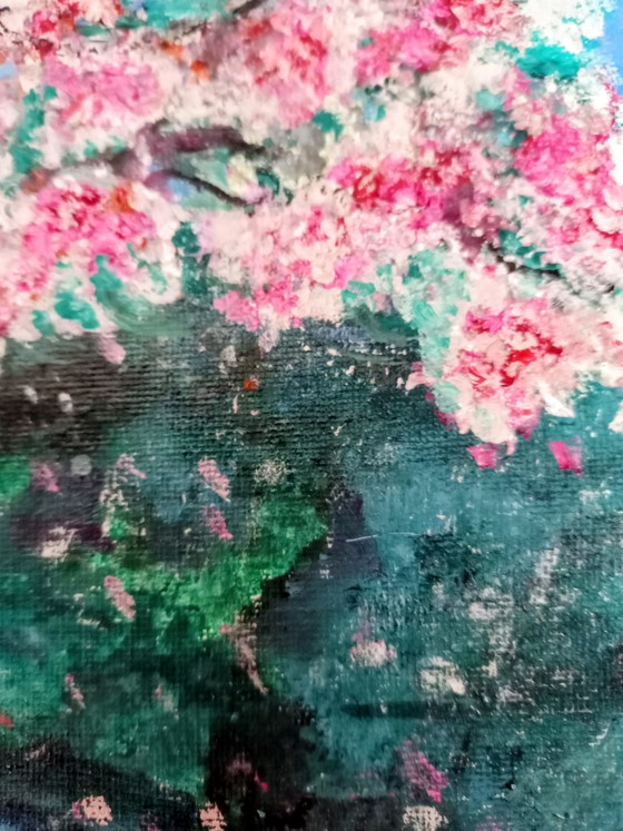 Image 1 of T van Steenbergen "Blossom Tree" 30 x 40 cm New