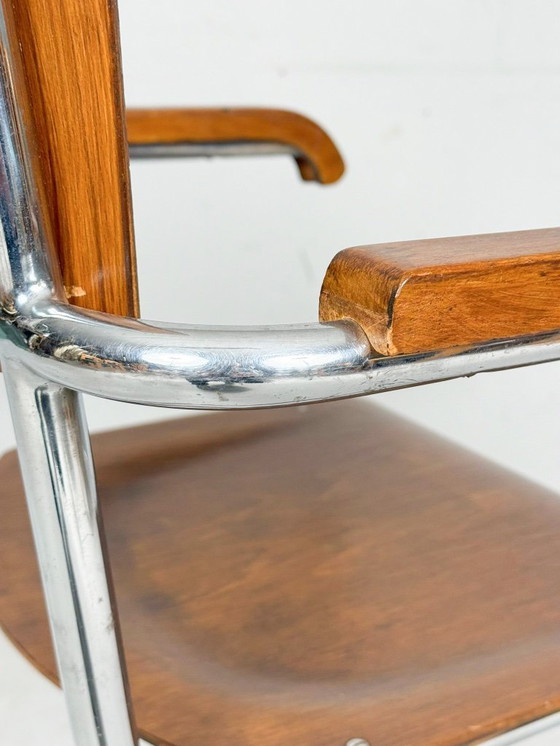 Image 1 of Juego de 2 sillas cantilever de Mart Stam para detectores de mosquitos, modelo: FN6, década de 1930