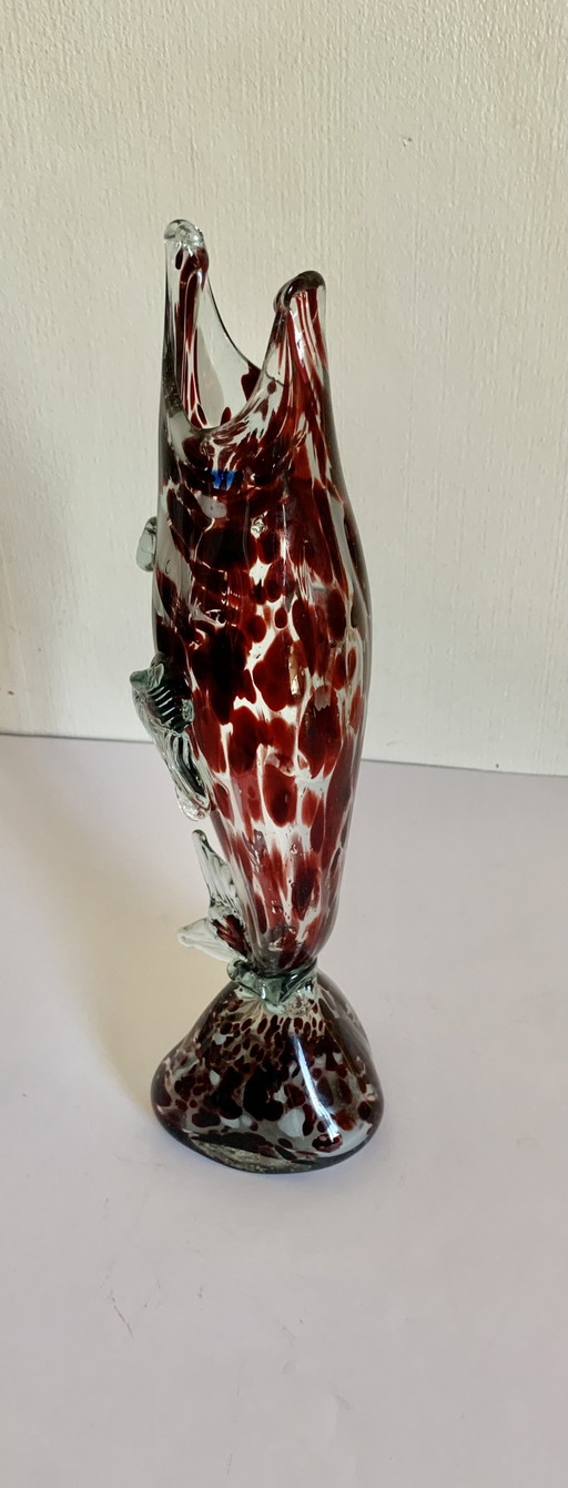 Zoomorphic Murano Glass Vase (37cm) – Scale & Cobalt Decor – vazen (photo 2 of 18)