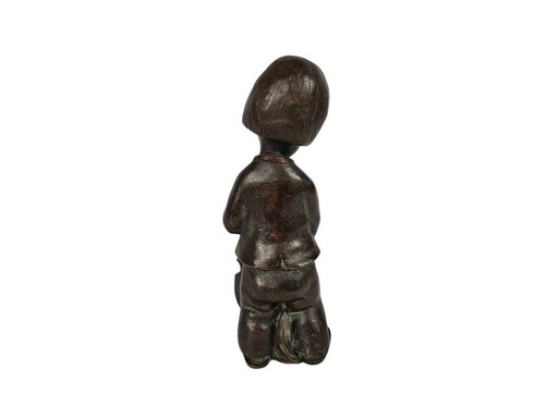 Achatit - Cortendorf - Hans Schirmer - Natural Stone - Made in Germany - 'Boy with Cello' - Model 1943B - 1950s