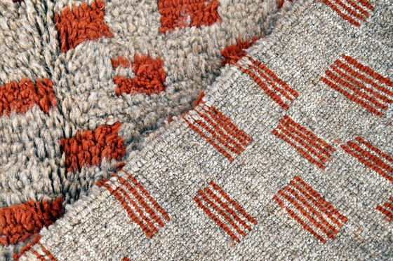 Image 1 of Moroccan Berber Checker Rug – 220 x 163 cm – Grey & Brown