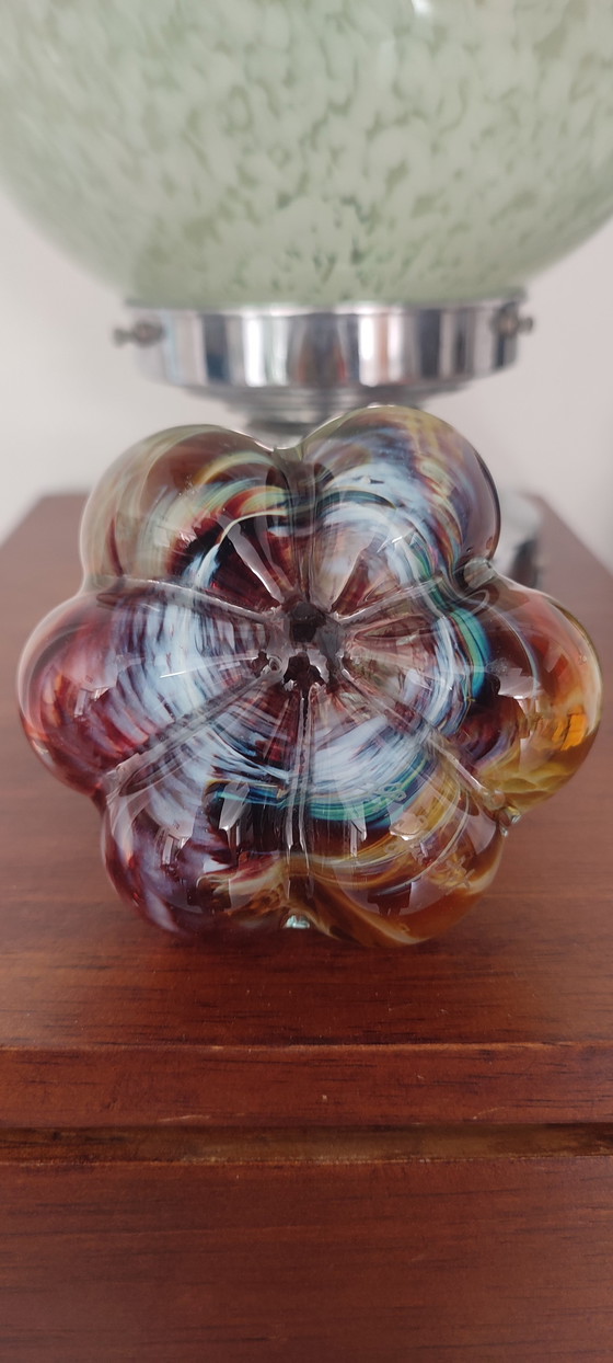 Image 1 of Pompoen van geblazen glas, gesigneerd door Loup Guittet.