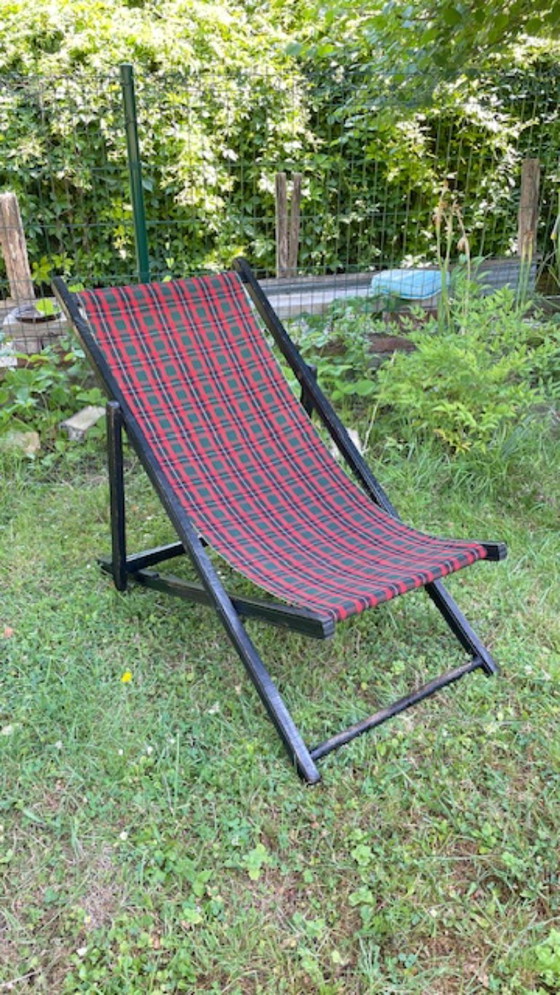 Vintage Canvas Folding Sun Lounger – Sunbed (photo 6 of 35)