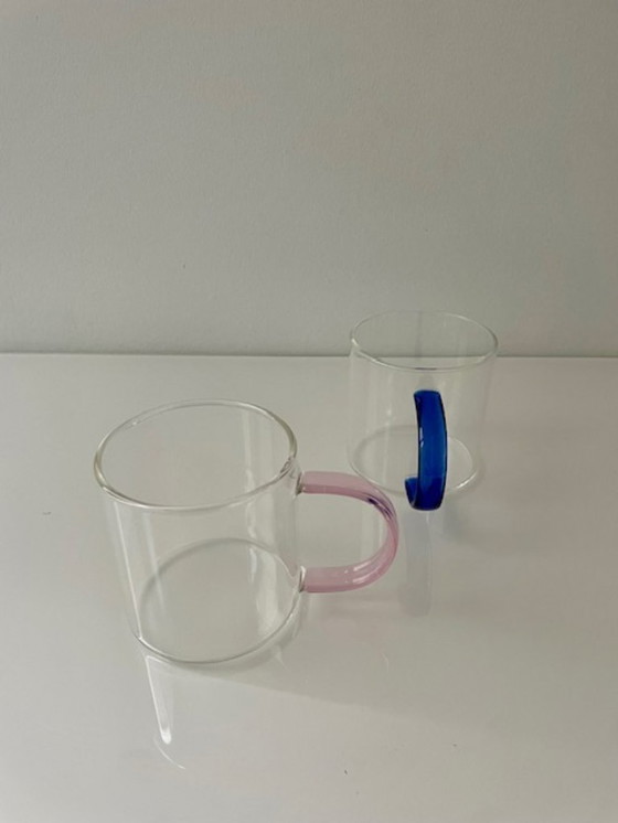 Image 1 of Moderne Designbecher aus Borosilikatglas, 4er-Set