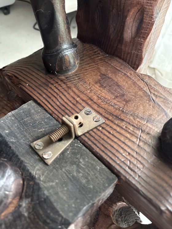 Image 1 of Vintage Brutalist Set – Hand-Carved Spanish Design (3-piece)