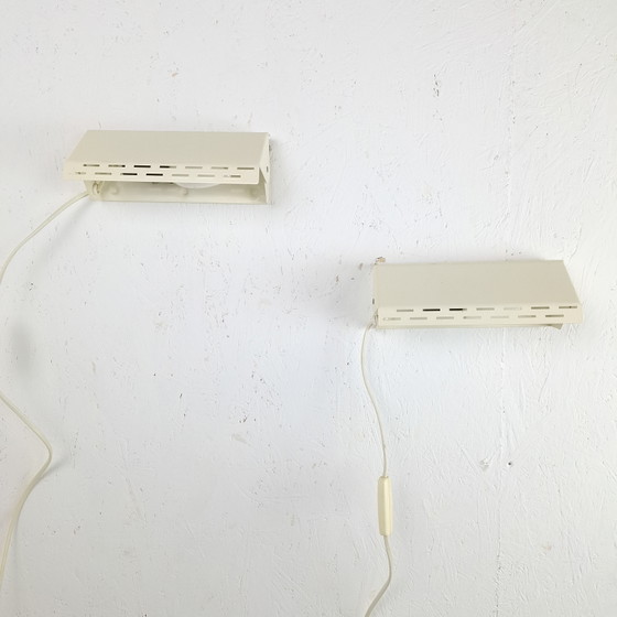 Image 1 of 2x vintage wandlamp Massive creme wit jaren 80