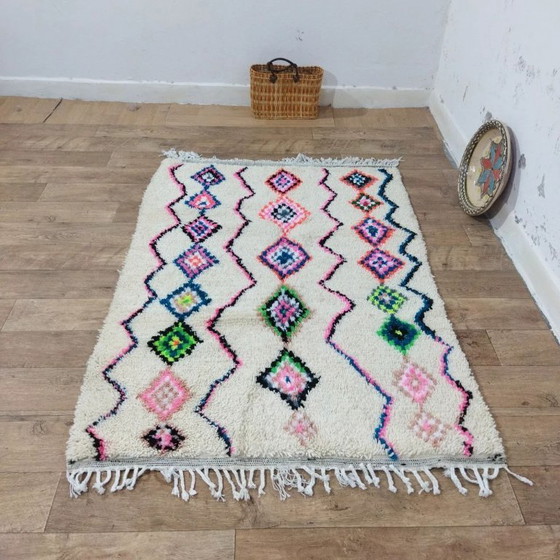 Image 1 of Authentischer Berberteppich – 100 % Naturwolle, handgewebt (175 × 120 cm)