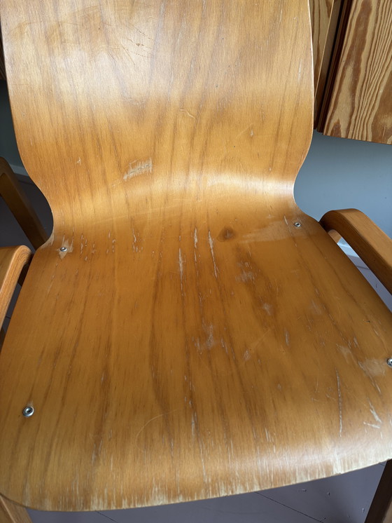 Image 1 of Ensemble de 4 chaises de salle à manger vintage en contreplaqué