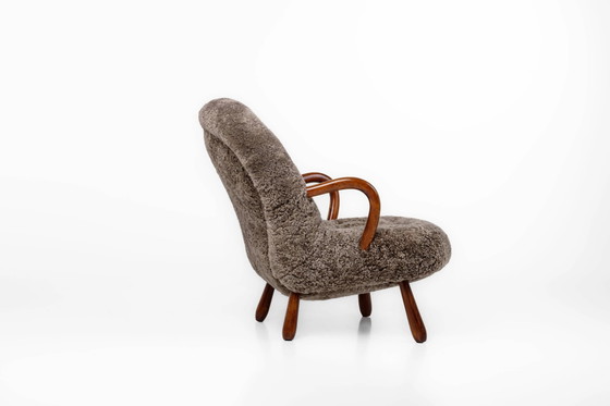 Zeldzaam paar Clam stoelen van Arnold Madsen voor Madsen & Schubell, Denemarken 1944 – Fauteuils (photo 9 of 11)