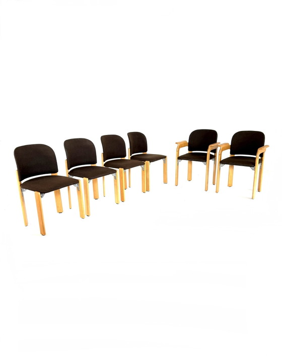 Image 1 of 6x chaise de salle à manger vintage Kusch & Co, Dietiker '70