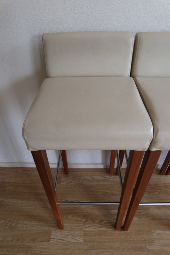 Image 1 of 4 Hülsta bar stools in perfect condition - optional bar table for small additional charge