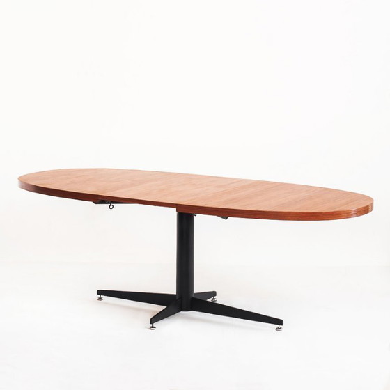 Tavolo da pranzo allungabile vintage. Roche Bobois. Anni '60. – Tavoli da pranzo, Wood, Iron (photo 3 of 12)