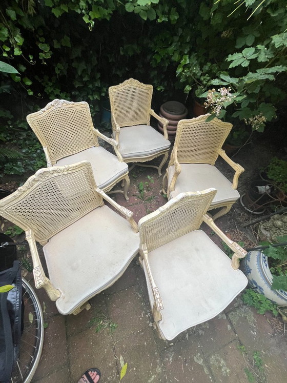 Image 1 of 5 eleganti sedie italiane classiche bianche/crema