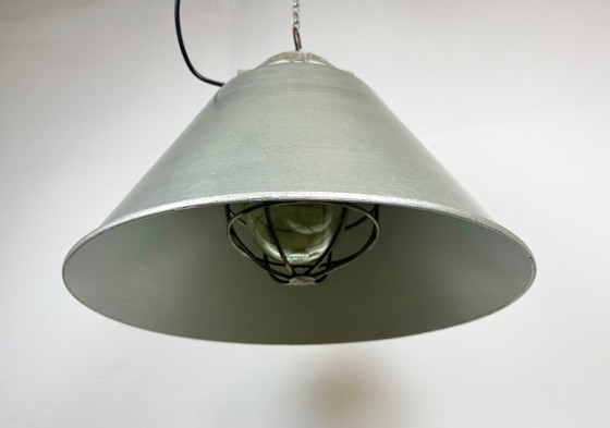 Image 1 of Grey Industrial Explosion Proof Lamp with Aluminum Shade from Zaos, 1970s