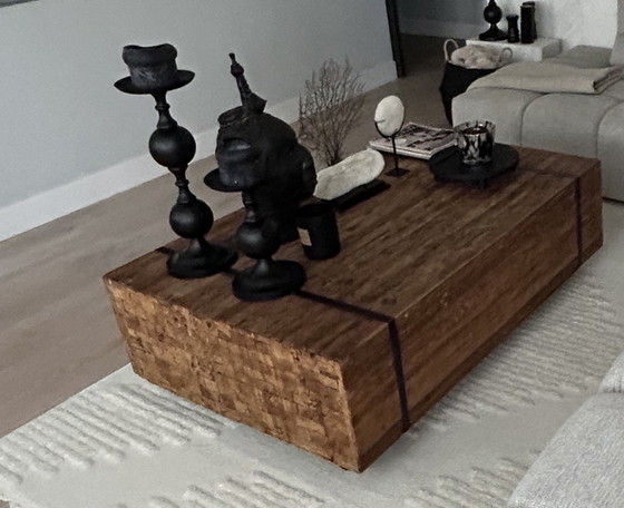 Image 1 of Robust industrial coffee table on wheels