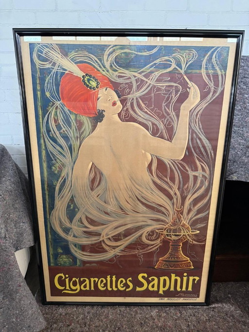 Framed poster "Cigarettes Saphire"
