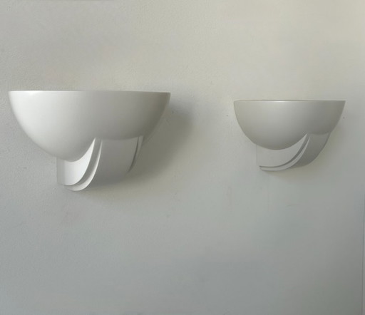 Paire d’appliques vintage, plâtre, France 1970