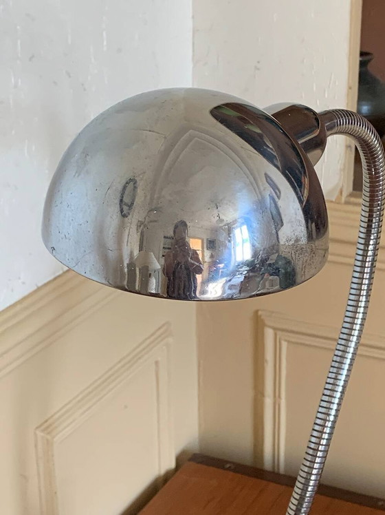 Lampade da officina vintage Jumo – Lampade da lettura, Cast Iron, Chrome, Bauhaus (photo 4 of 12)