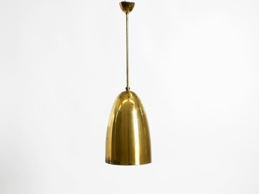 Beautiful height-adjustable original Mid Century Modern brass pendant lamp