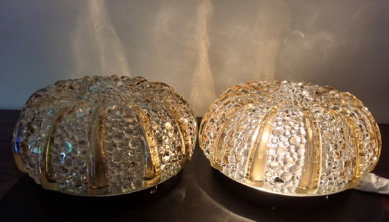 Image 1 of 2 vintage ceiling lamps with bubble pattern, Maison Limburg style Helena Tynell j 60/70