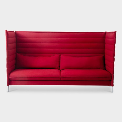 Vitra Alcove bank, rood, 238 x 136 cm – banken, Metal, Textile (photo 2 of 7)