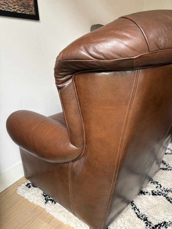 Vintage Armchair - Chesterfield Style – Leather, Wood (photo 9 of 12)