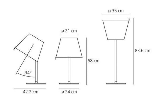 Artemide Melampo notte, nuovo e 'limited edition' – Lampade da tavolo, rvs (photo 9 of 10)