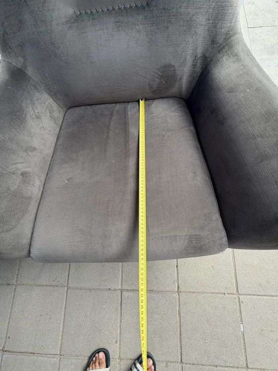 Image 1 of 2 Designer-Sessel aus Samt von Goossens