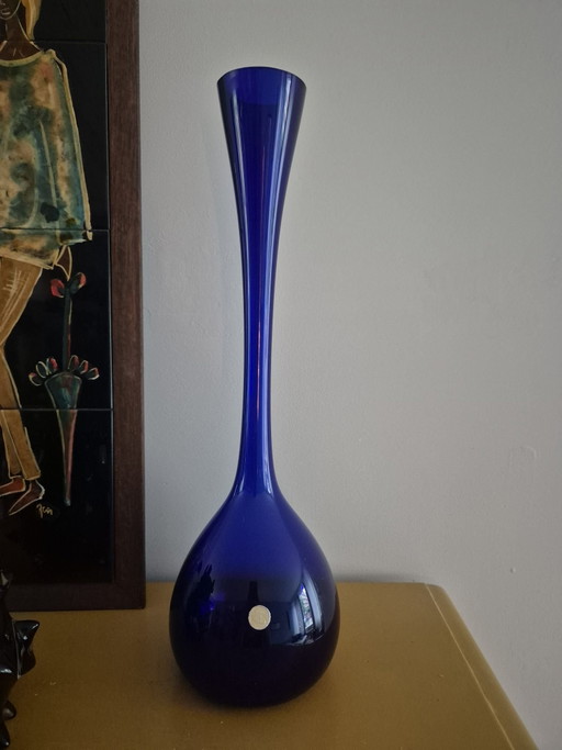 Mid-Century Modern glass Bulb vase – Arthur Percy for Gullaskruf – 41 cm
