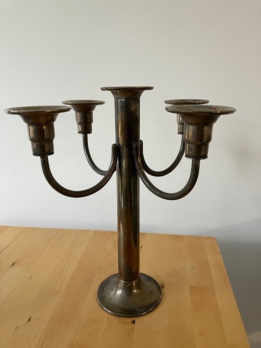 Vintage silberner Kerzenhalter