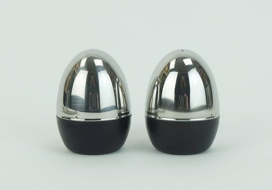 Image 1 of outstanding SET salt and pepper shaker by quist 1960s 70s space age pop art era