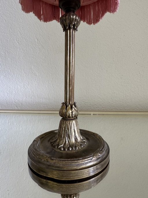 Small antique bronze lamp