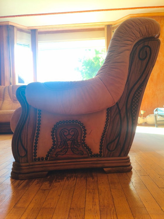 Divano in stile Art Nouveau di origine olandese – Taller artesano holandés, Divani angolari, Leather, Metal (photo 16 of 22)