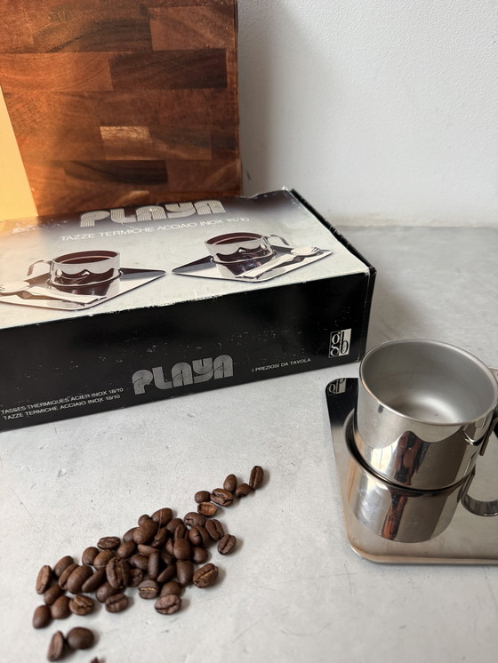 Image 1 of Guido Bergna Thermal Espresso Set – Stainless Steel 18/10 – Italy – With Box