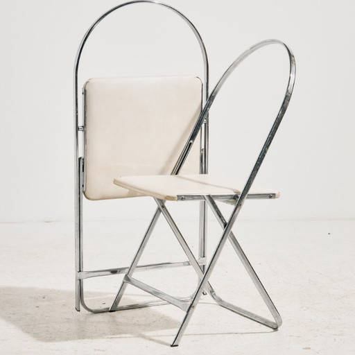 Silla Aprilina MK11611 diseñada por Gae Aulenti para Zanotta, juego de 4 – klapstoelen, Metal (photo 2 of 14)