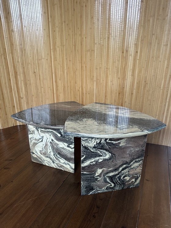 Image 1 of Set di tavolini vintage in marmo Mimi