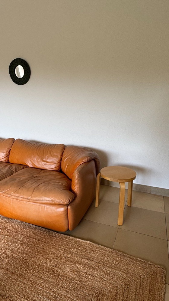 Image 1 of Alberto Rosselli Saporiti Confidencial Sofá piel coñac 3 plazas