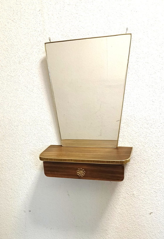 Image 1 of Fifties mirror with drawer