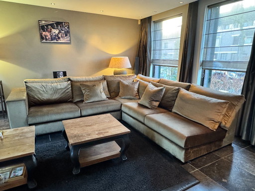 Canapé d'angle familial doré De Toren