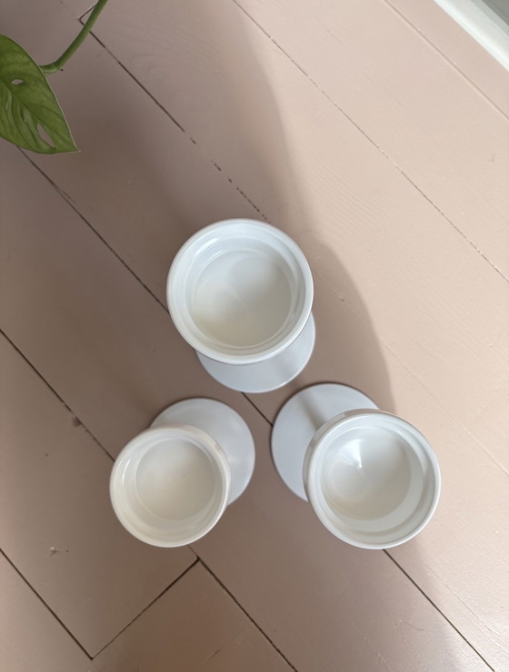 Image 1 of 3x IKEA Blomster Candlesticks, White