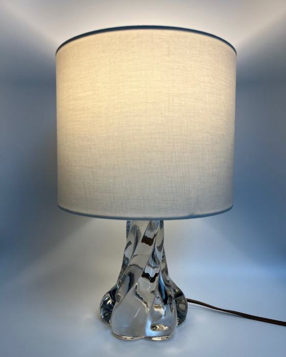 Image 1 of Vintage tafellamp van gedraaid glas – Frankrijk, jaren 70