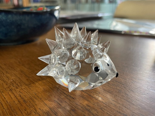 Statuetta riccio in cristallo Swarovski, condizioni perfette