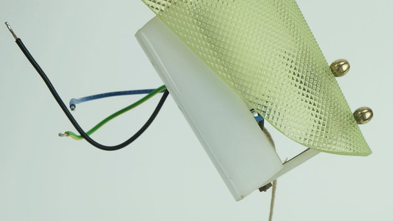 Image 1 of bellissima applique anni '50 con paralume in acrilico verde