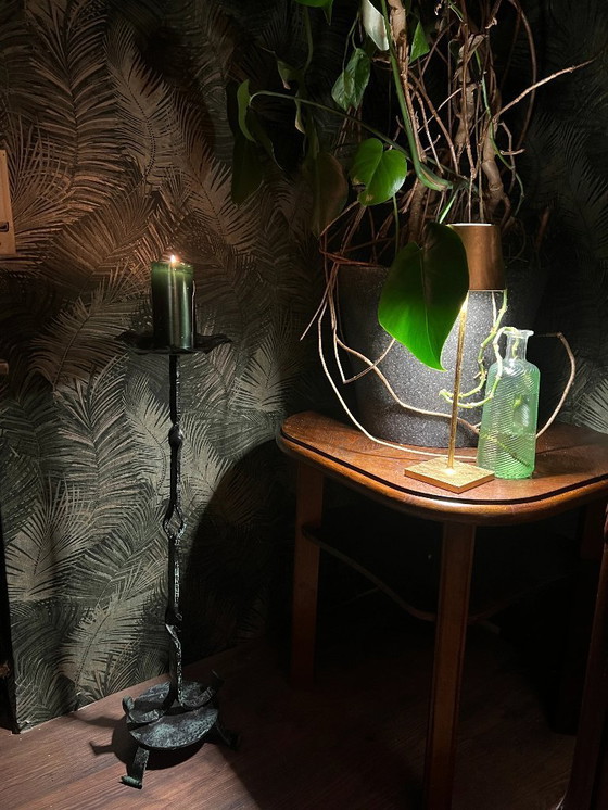 Image 1 of Candelero de hierro fundido macizo patinado, mediados de los años 60