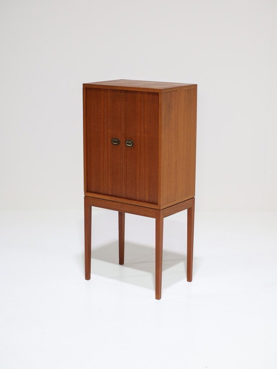 Image 1 of Mobile bar/pipe di Henning Korch in teak, danese, anni '60