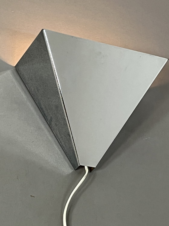 Image 1 of Eighties Ikea chromen wandlamp postmodern 