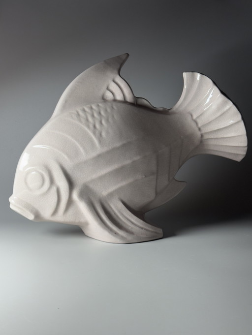 Lejan Art Deco Ceramic Fish Sculpture
France, circa 1930s