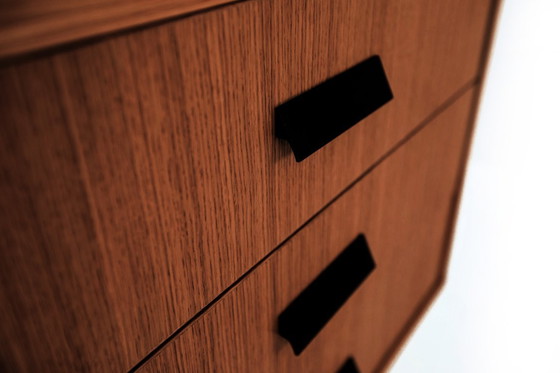 Image 1 of Dressoir gebeitst teak T-S03 schuifdeur en 3 laden