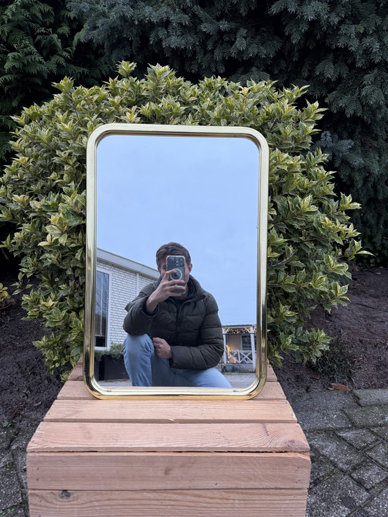 Image 1 of Hollywood Regency spiegel goudkleurig vintage wandspiegel